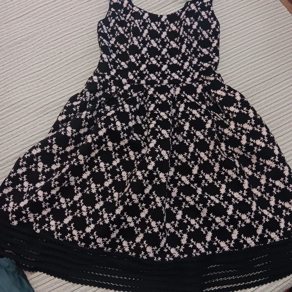 Sachin + Babi Womens  Black and White Floral Dress